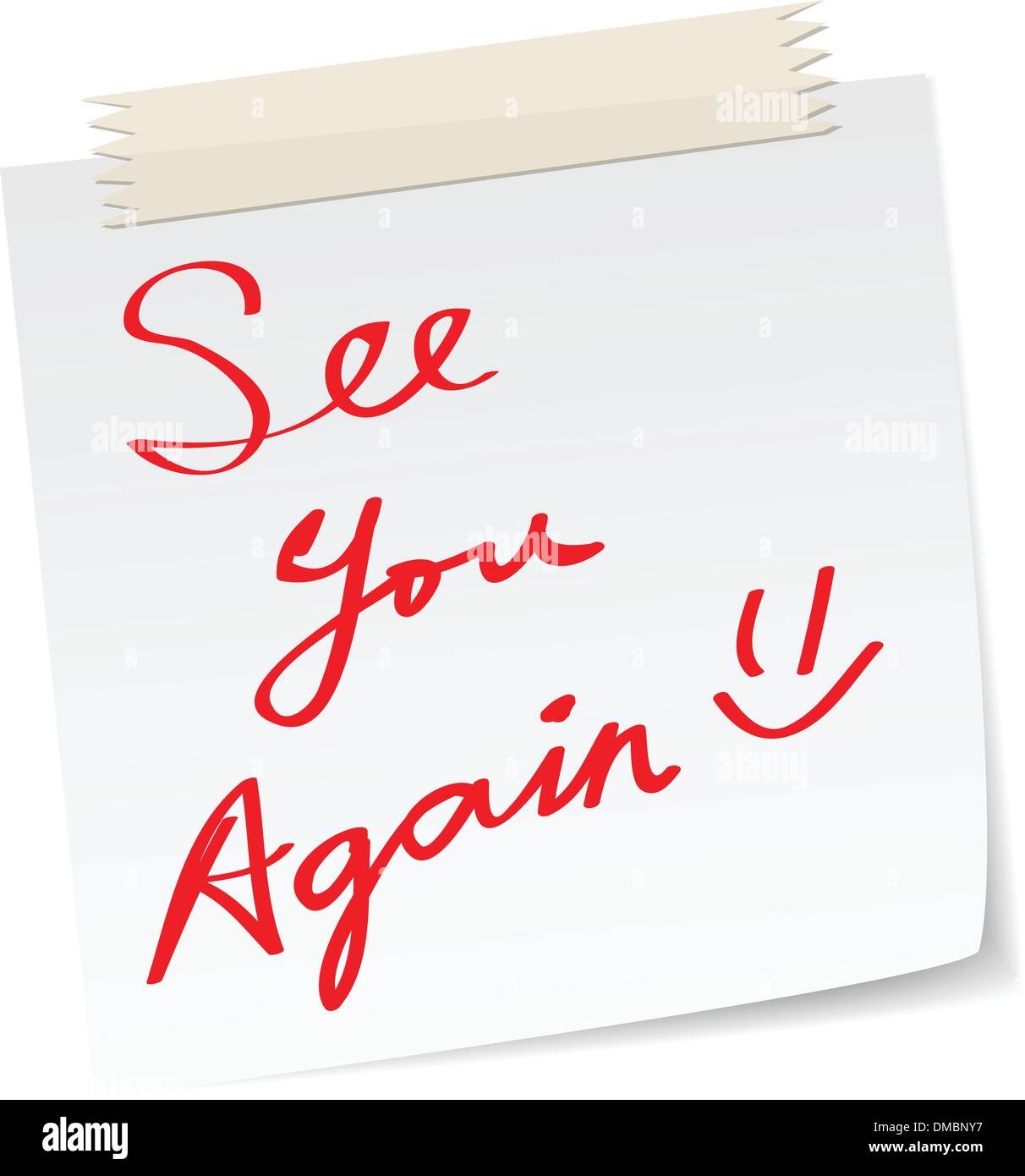Vous voir note à nouveau Illustration de Vecteur