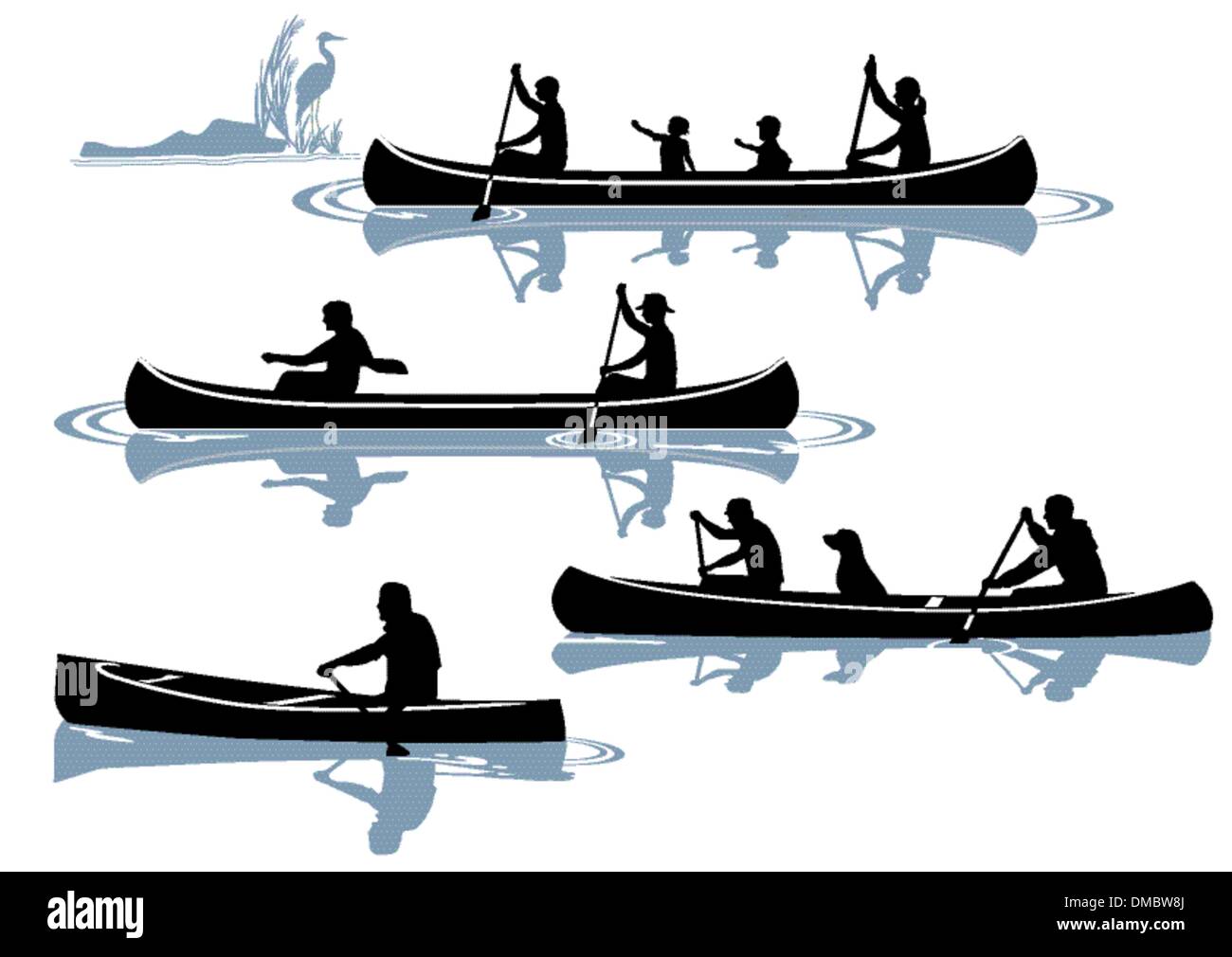 canoë-kayak Illustration de Vecteur