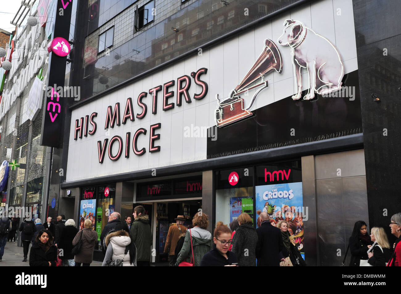 Voir en magasin HMV Oxford Street, London, UK Banque D'Images