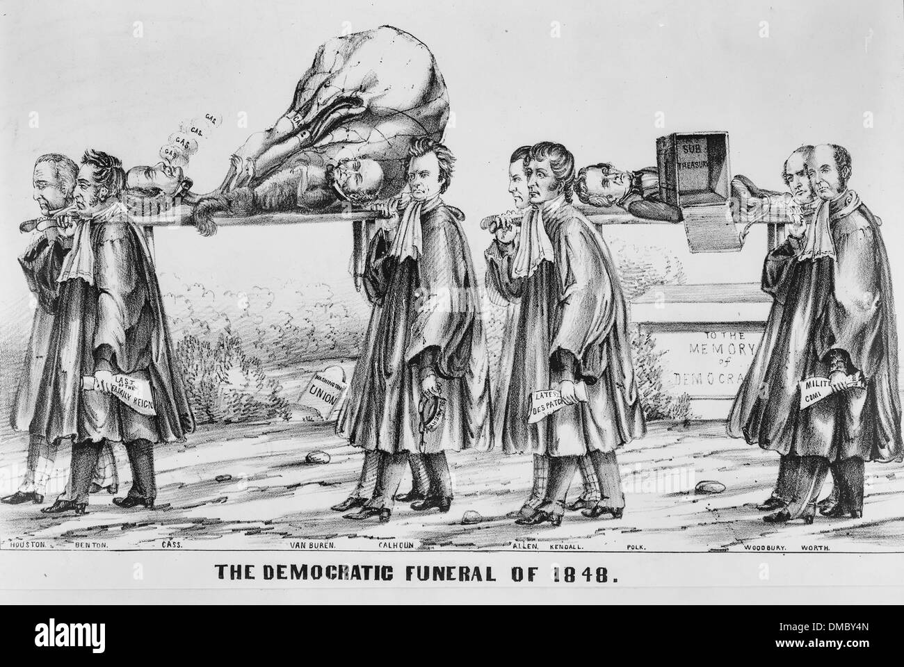 Les funérailles de démocratique 1848 Banque D'Images