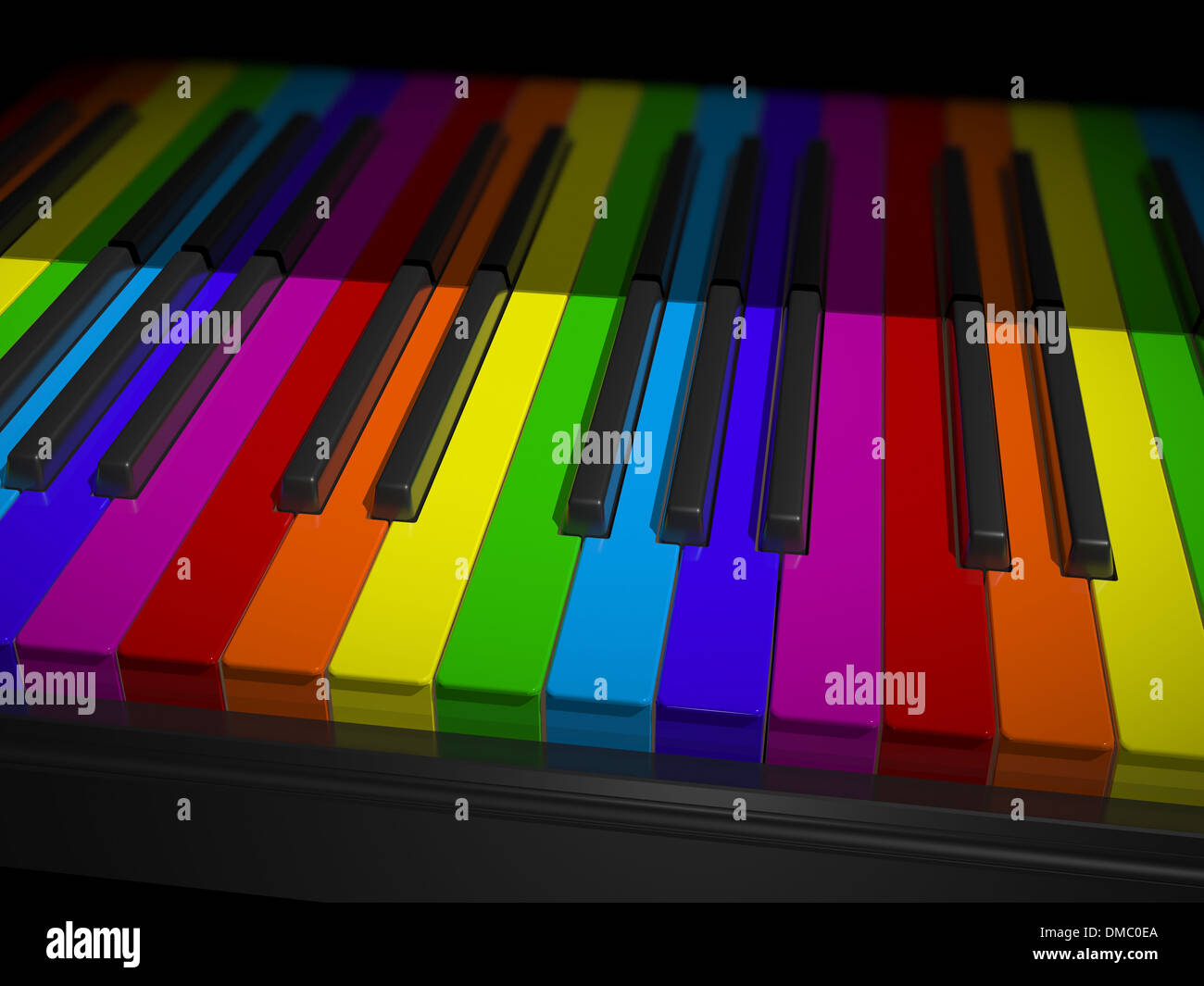 Colored piano keys music Banque de photographies et d'images à haute  résolution - Alamy