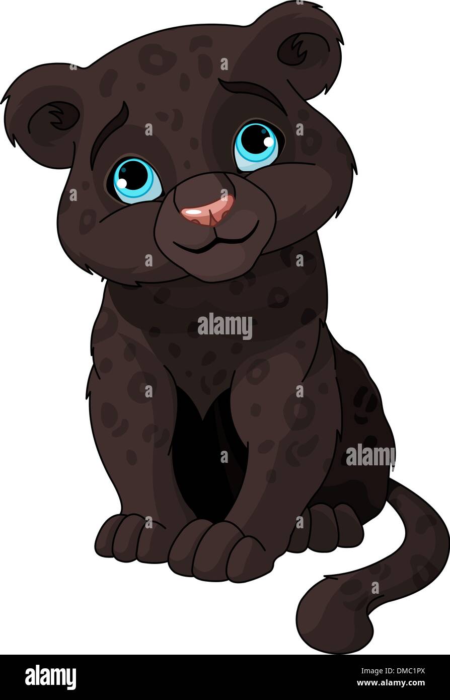 Black Panther cub Illustration de Vecteur