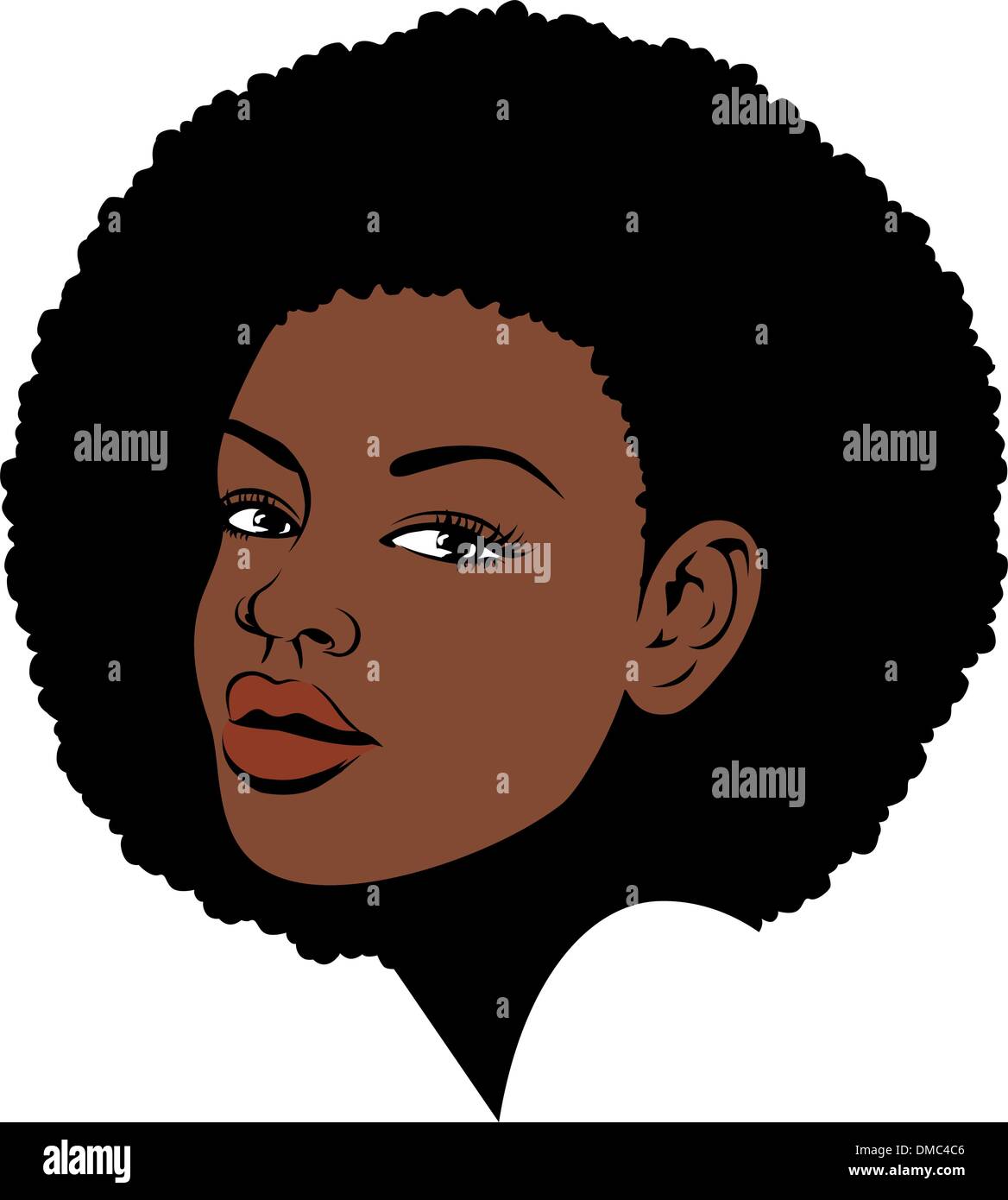 Cheveux afro pop art Illustration de Vecteur