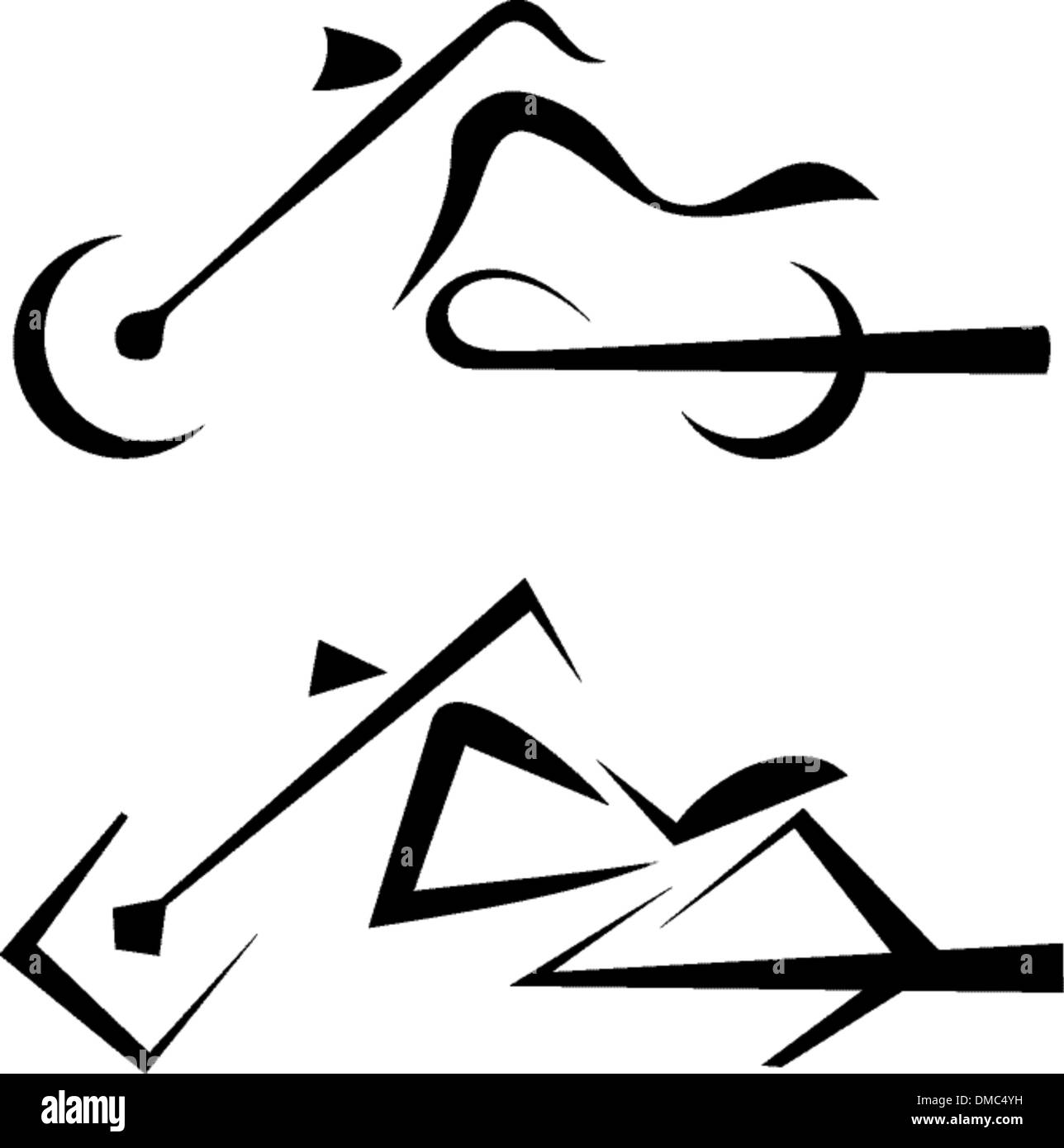 Série des symboles de moto, vector illustration Illustration de Vecteur