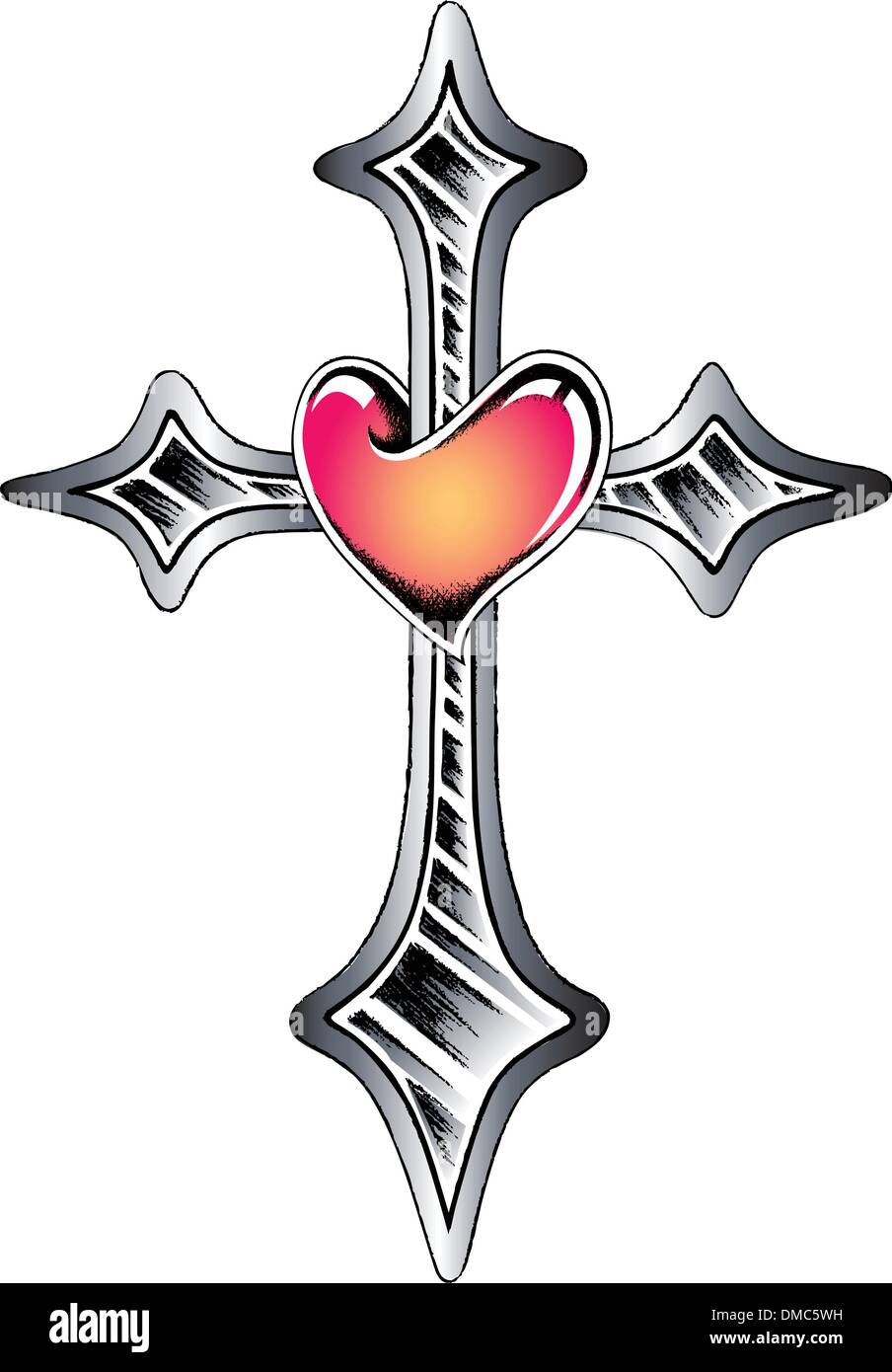 Tatouage symbole croix Illustration de Vecteur