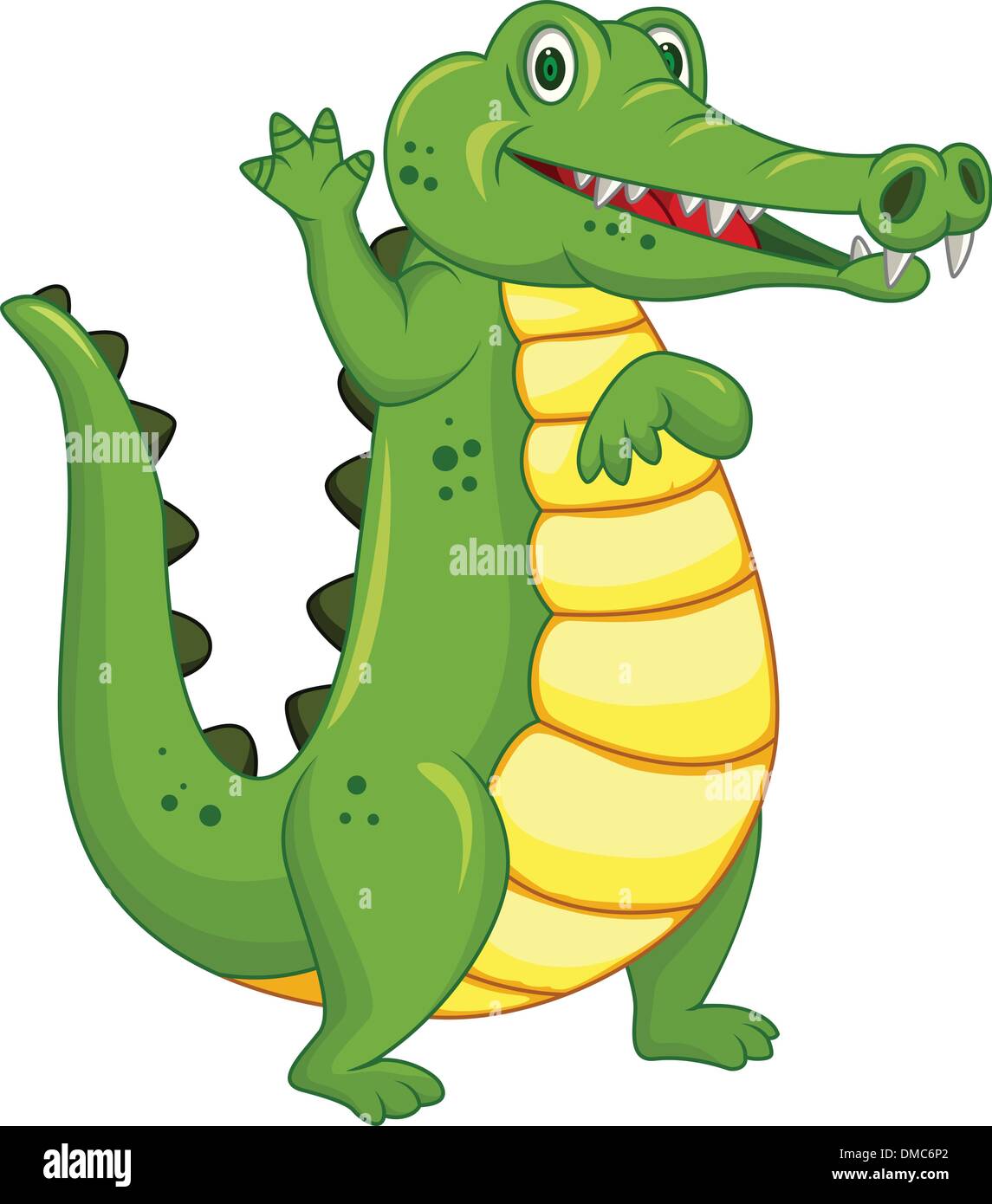 Funny cartoon crocodile Illustration de Vecteur