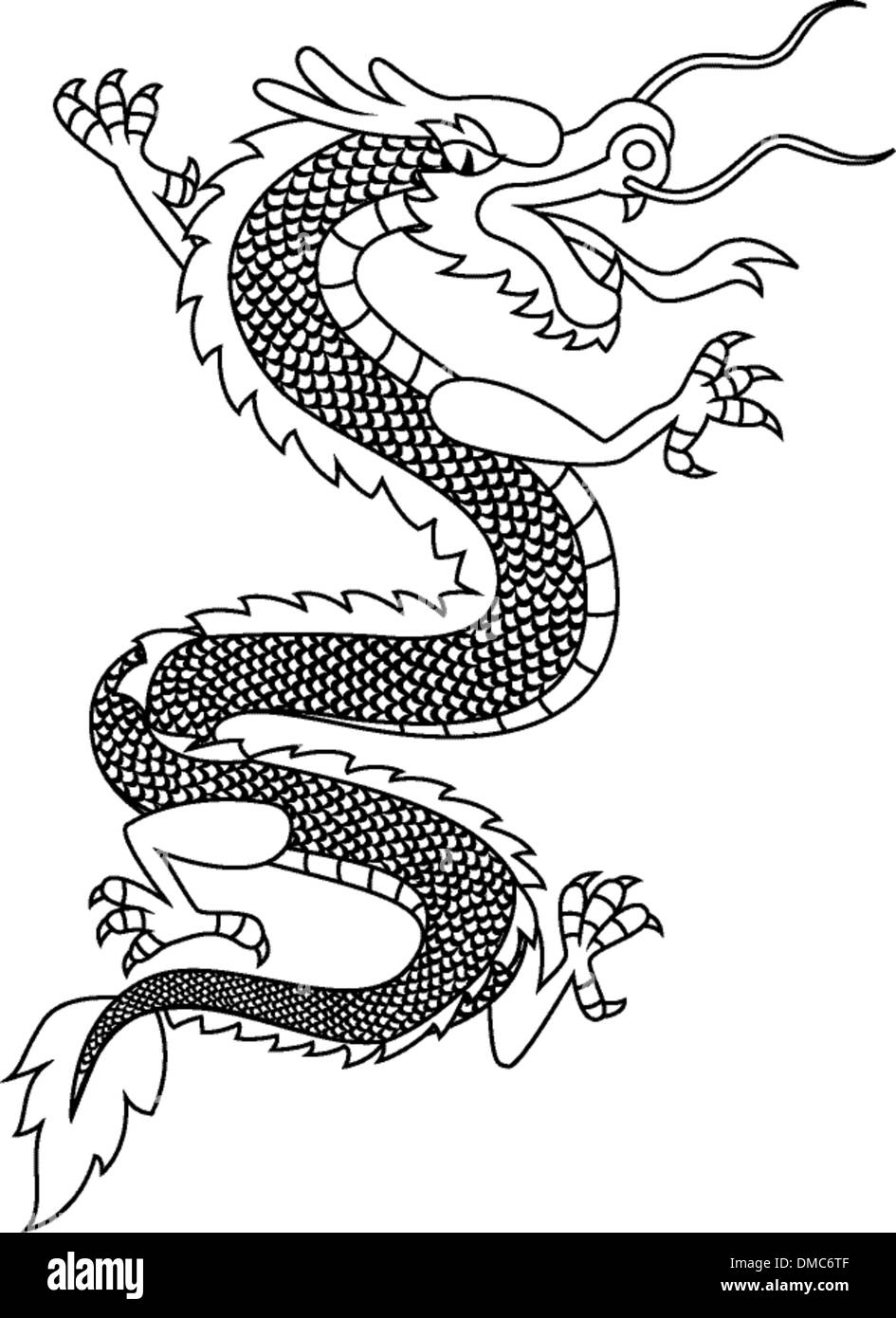 Dragon chinois Illustration de Vecteur