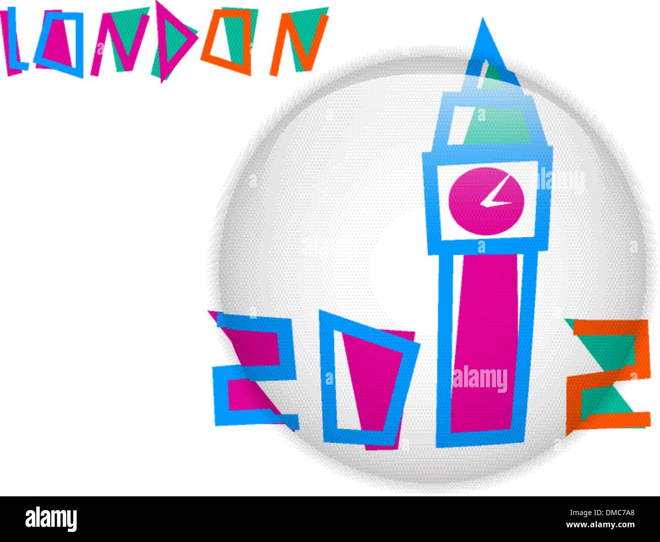 Jeux Olympiques de 2012 à Londres. Big Ben Illustration de Vecteur