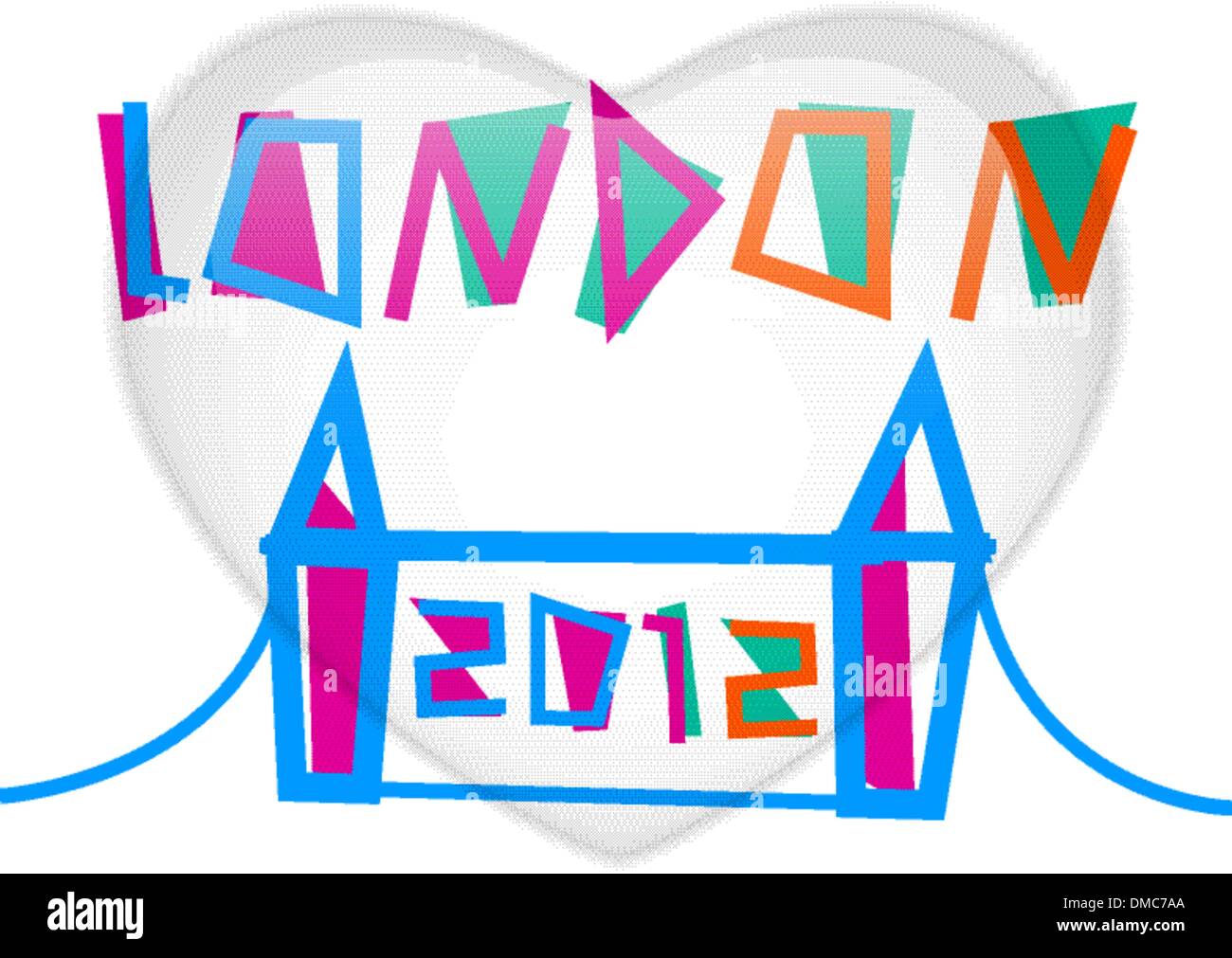 Jeux Olympiques de 2012 à Londres. Tower Bridge Illustration de Vecteur