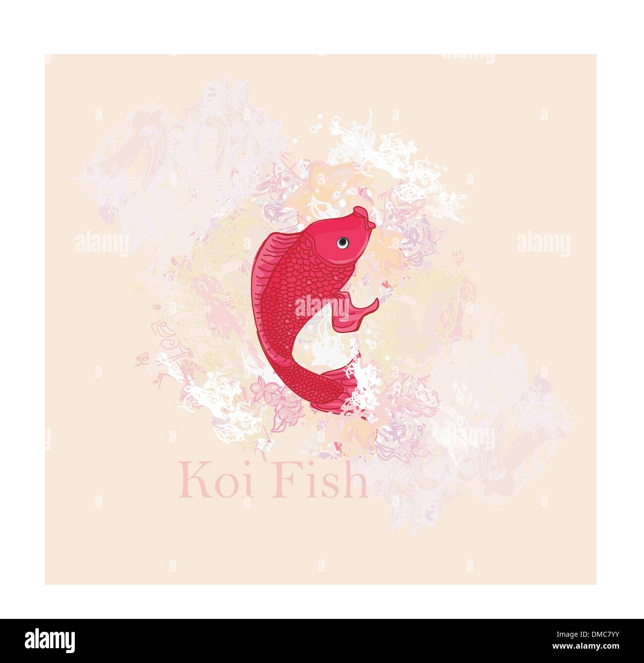 Japanese Koi vector background Illustration de Vecteur