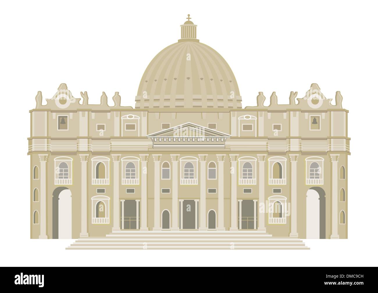 La Basilique Saint-Pierre, Vatican Illustration de Vecteur