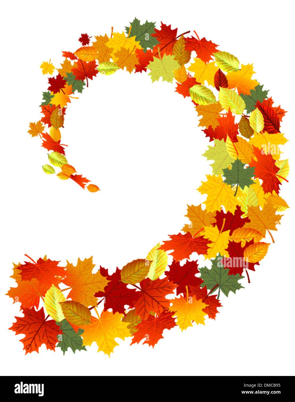 feuilles en spirale Illustration de Vecteur