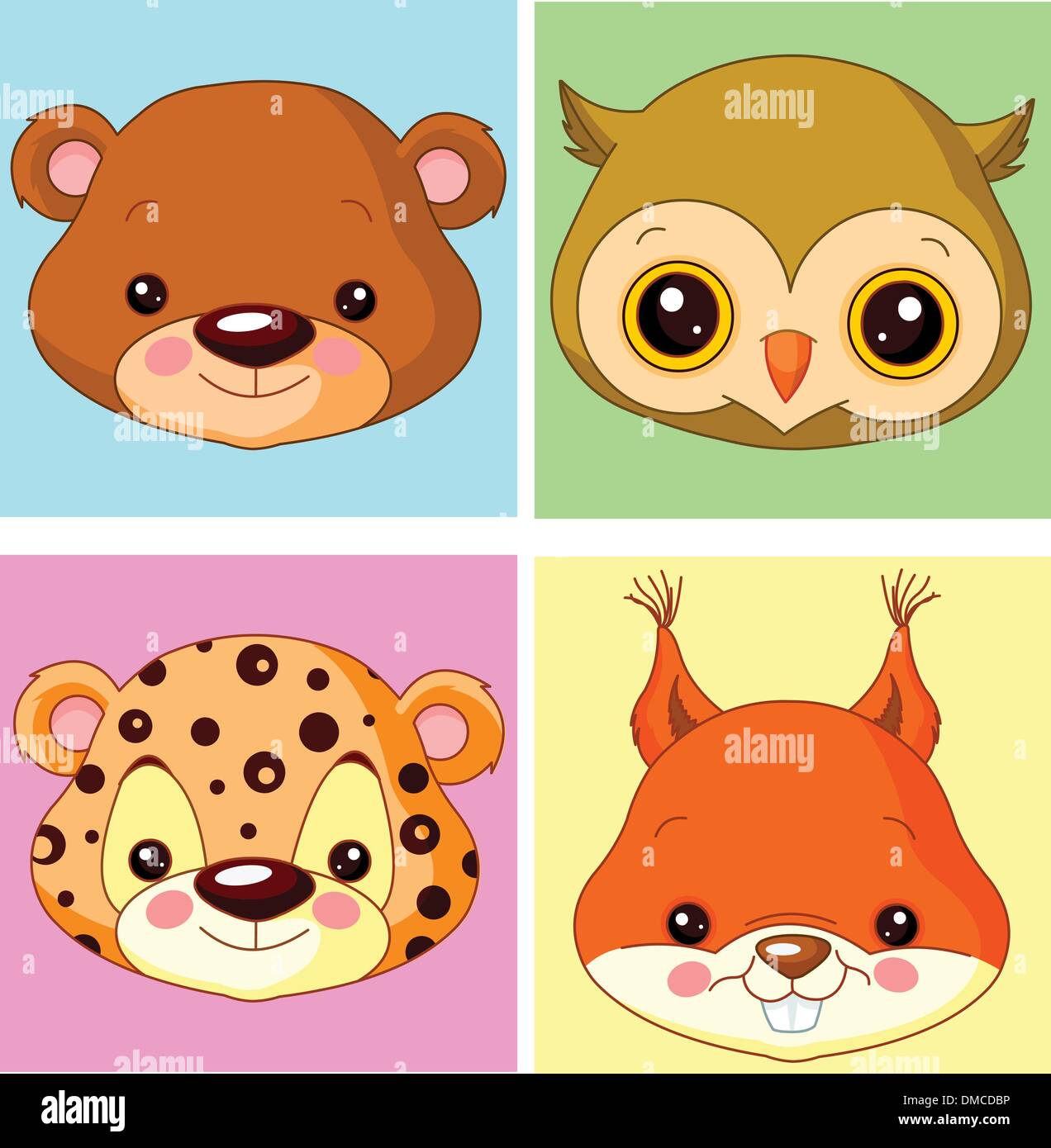 Avatars animaux Illustration de Vecteur