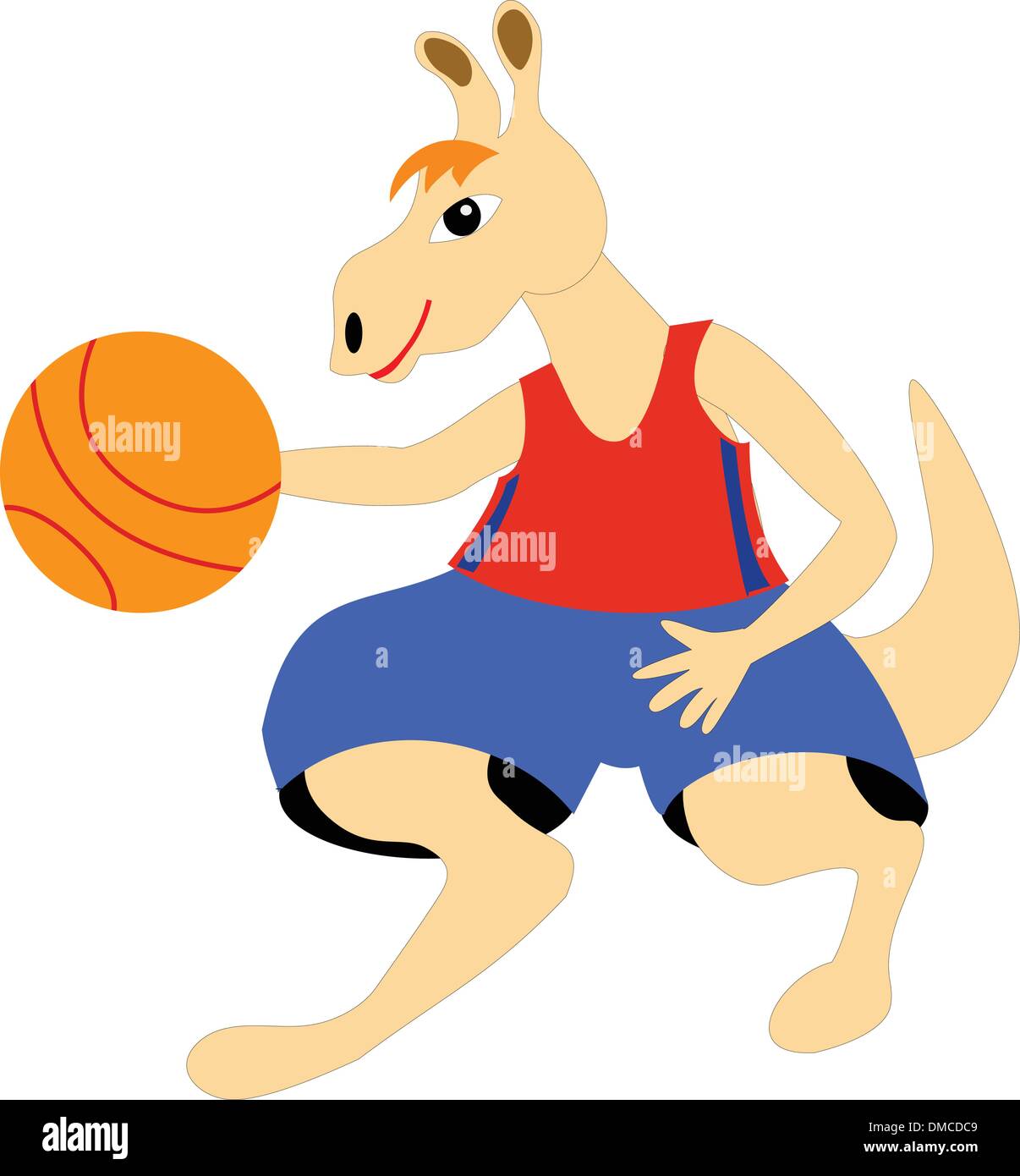 Joueur de basket-ball - kangourou Image Vectorielle Stock - Alamy