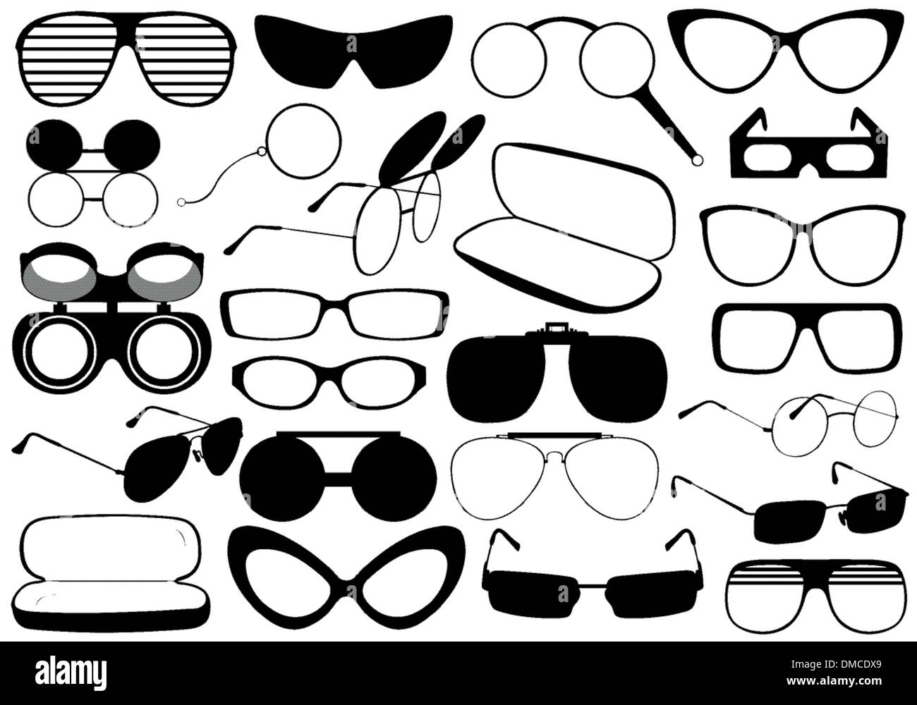 Lunettes de vue différents Illustration de Vecteur