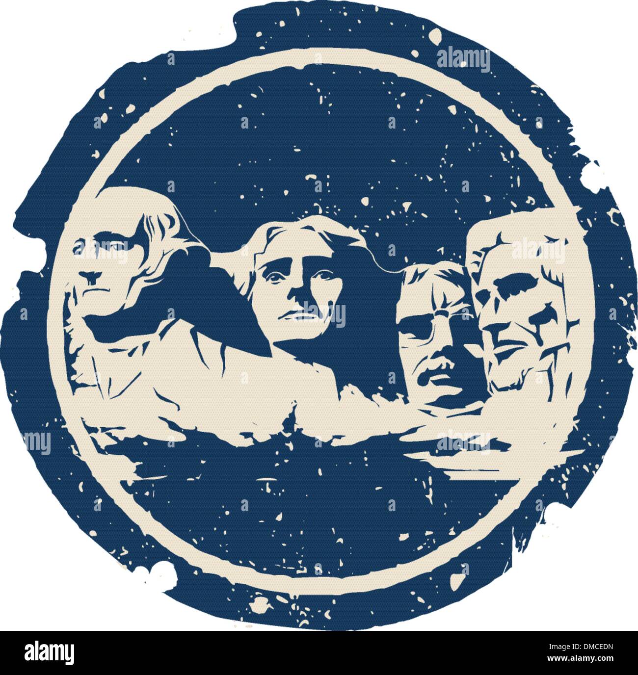 Mont Rushmore Illustration de Vecteur