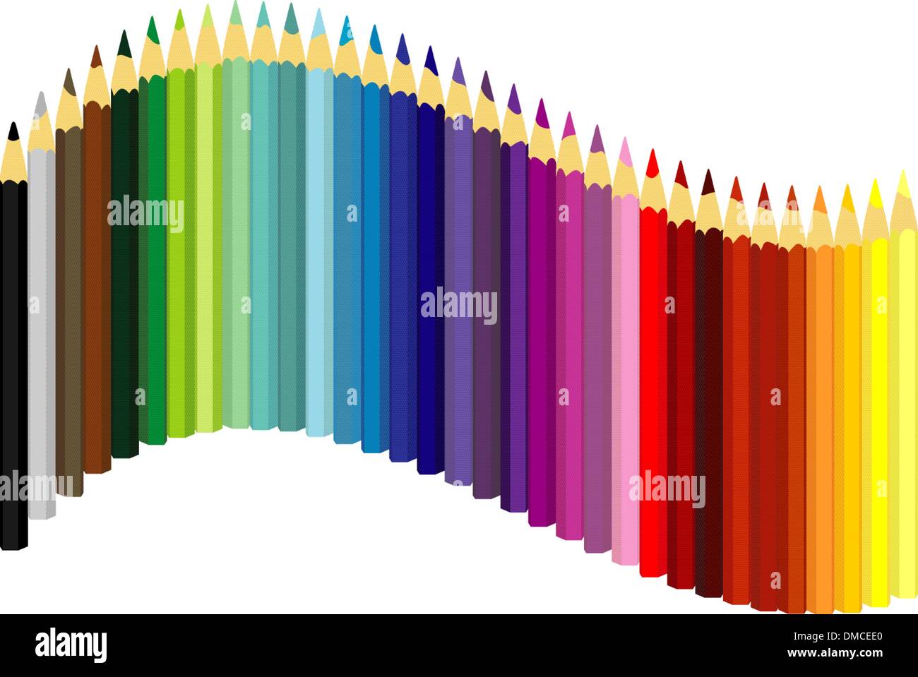 Ensemble de crayons de couleur Illustration de Vecteur