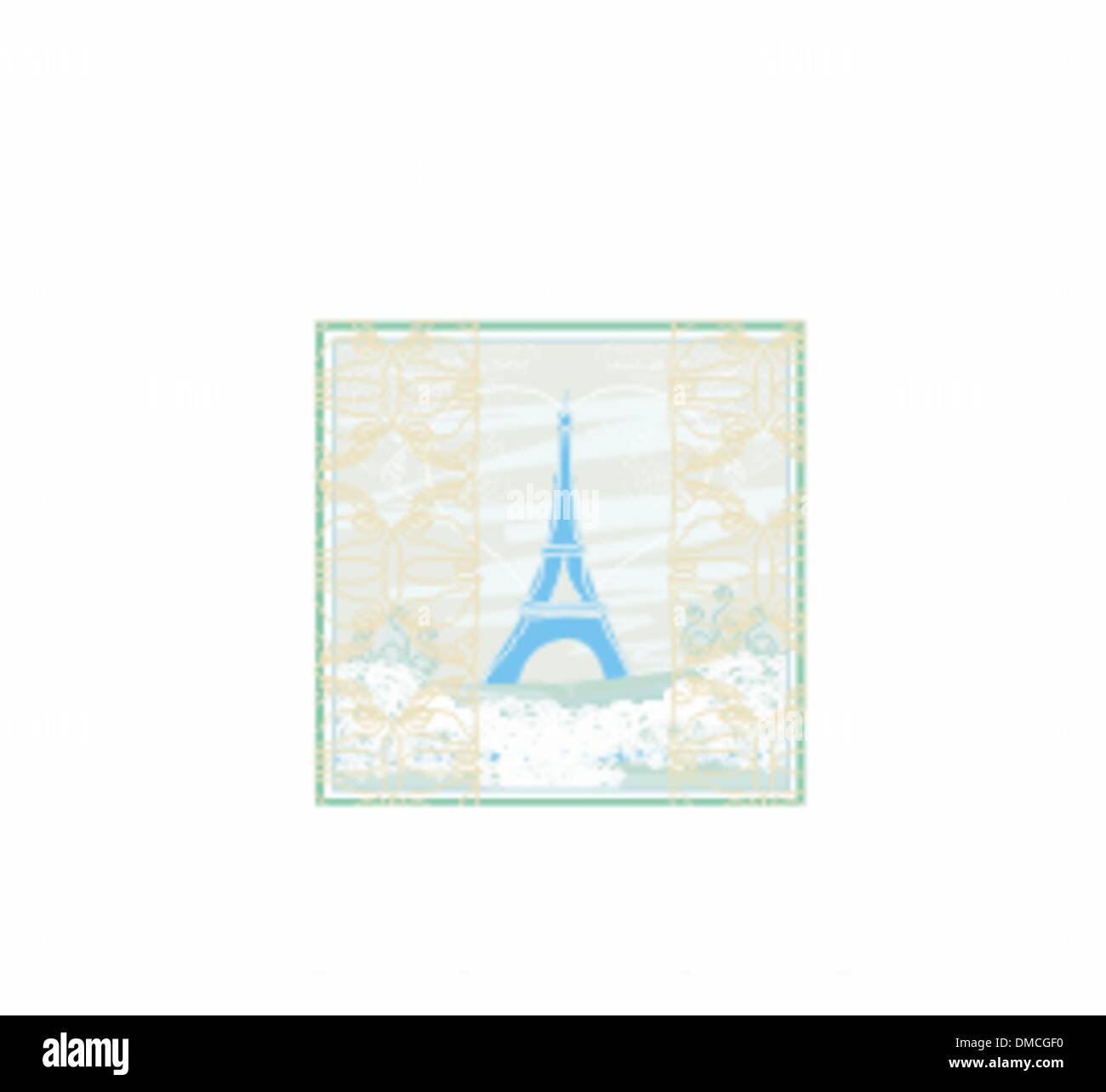 Contexte artistique de la tour Eiffel. Vector illustration. Illustration de Vecteur