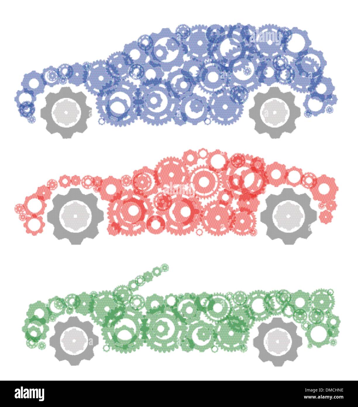 En tant que mécanisme de voiture Illustration de Vecteur