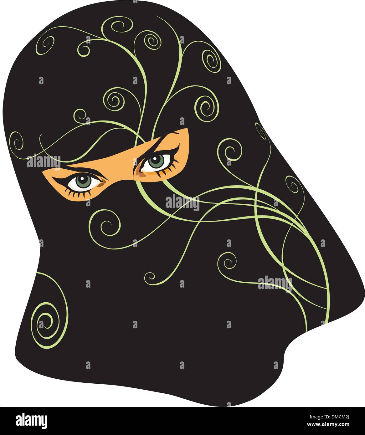 Femme arabe dans un yashmak Illustration de Vecteur