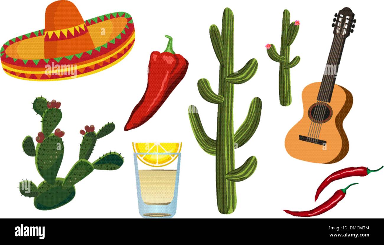 Symboles mexicains Illustration de Vecteur
