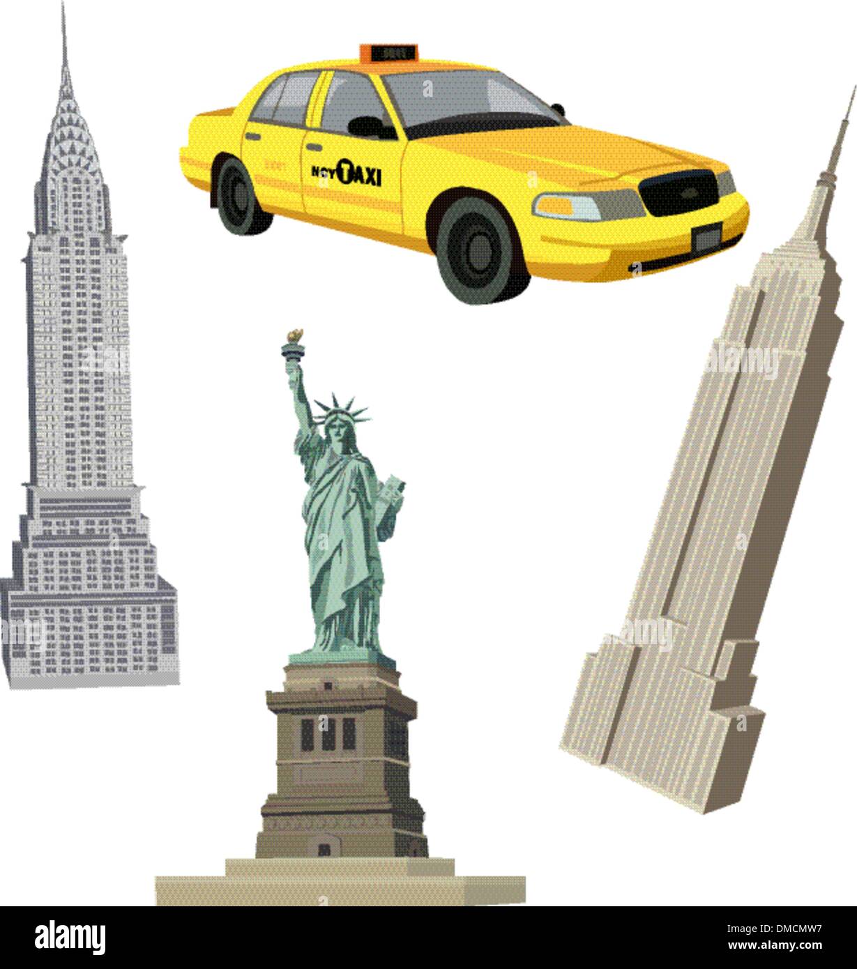 Symboles de la ville de New York Illustration de Vecteur