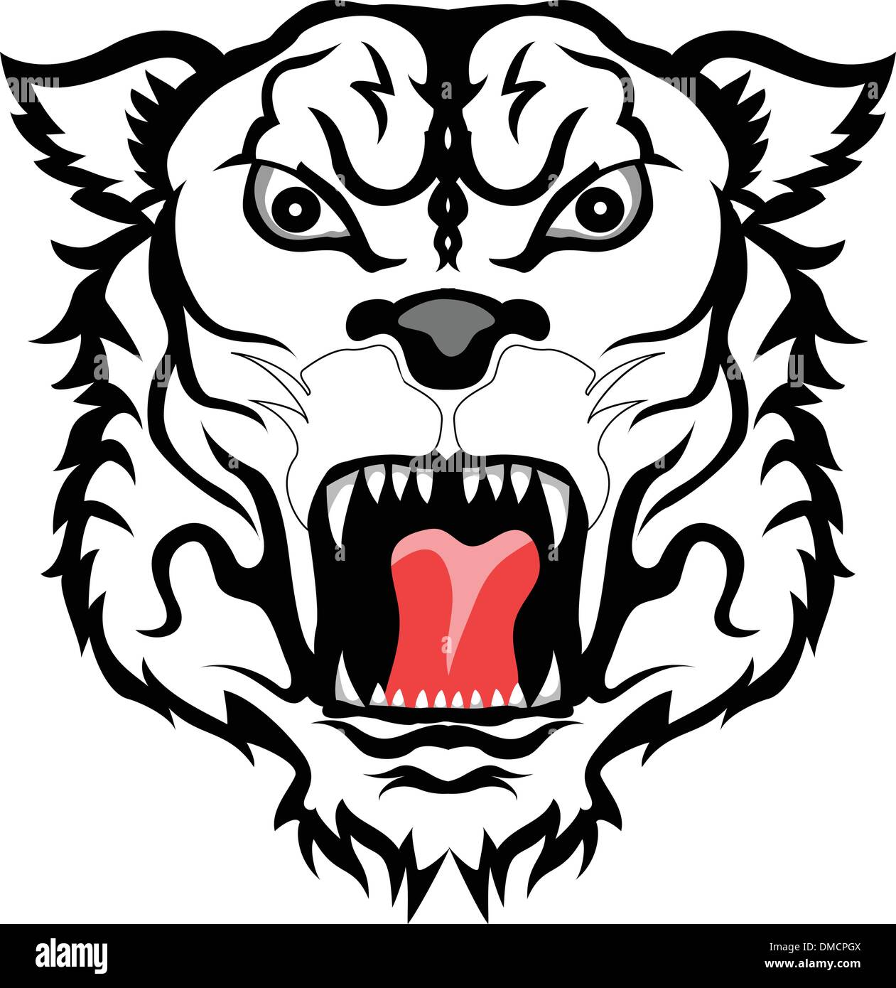 Dessin Tatouage Tete De Tigre Tatouage tête de tigre Image Vectorielle Stock - Alamy
