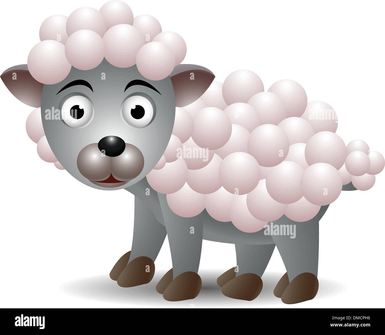 Cute cartoon mouton Illustration de Vecteur