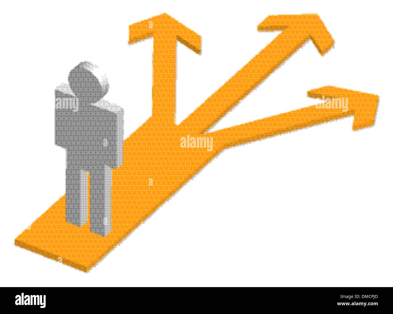 Quel chemin ? Illustration de Vecteur