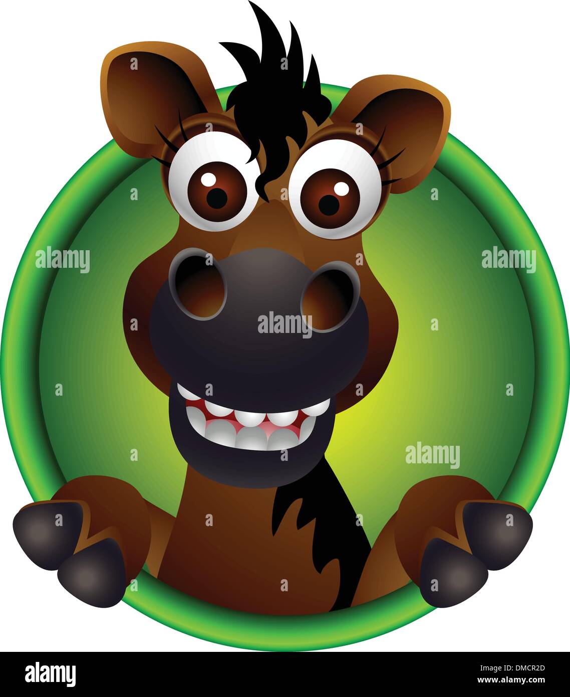 Tête de cheval cute cartoon Image Vectorielle Stock - Alamy