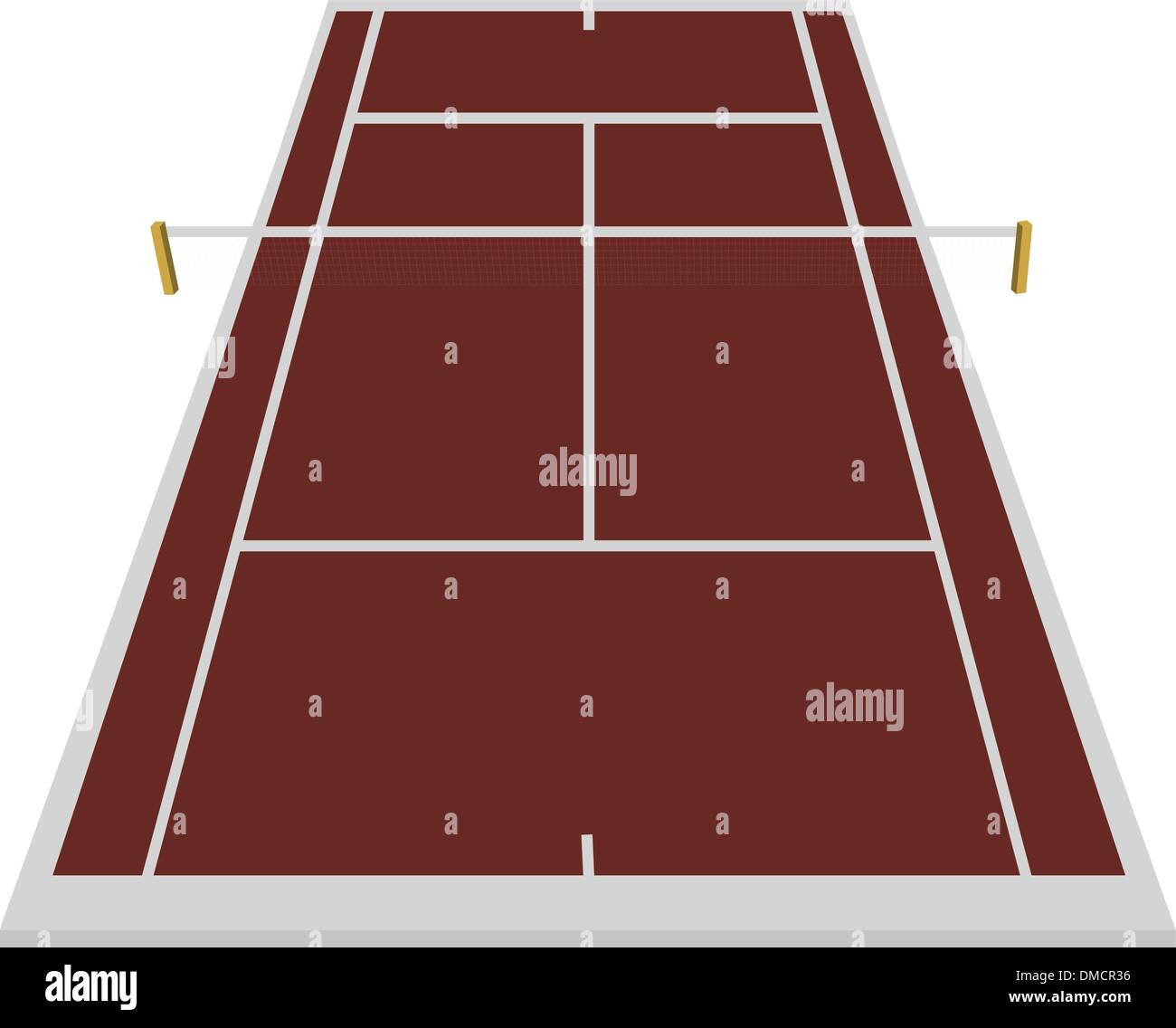 Terrain de tennis en terre battue dans l'argile sur le terrain Illustration de Vecteur