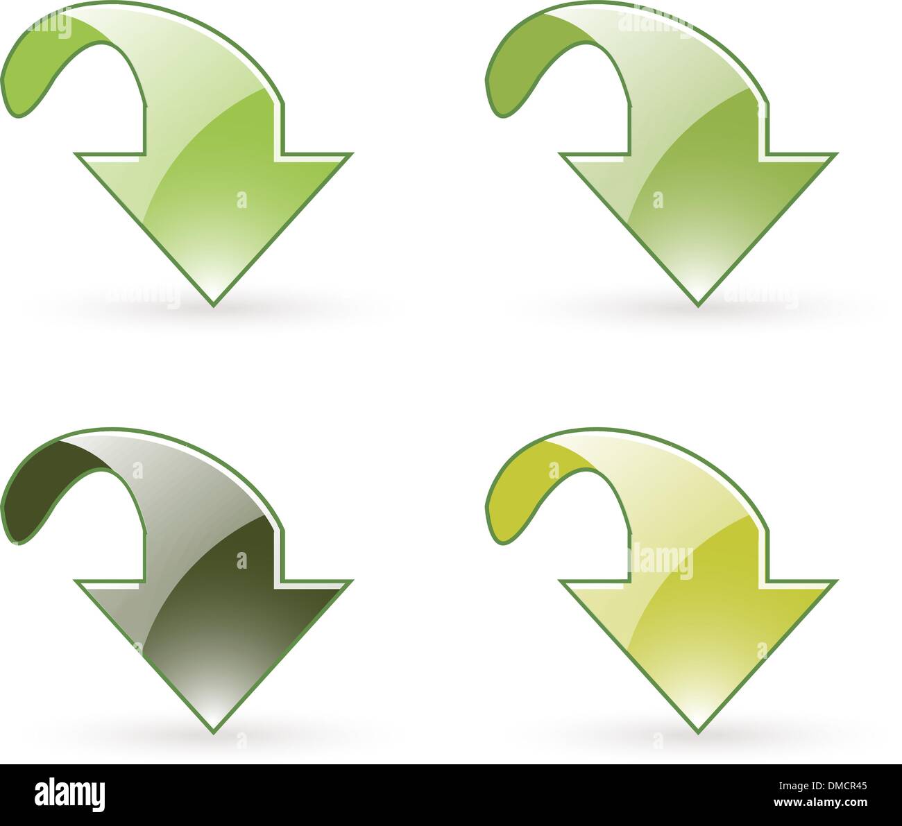Télécharger l'icône flèche bouton vert Illustration de Vecteur