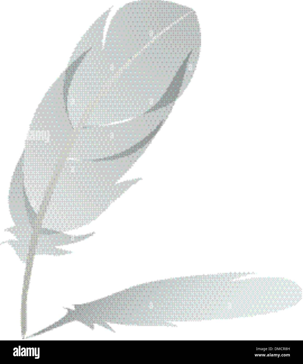 Feather avec ombre vecteur détaillées Illustration de Vecteur