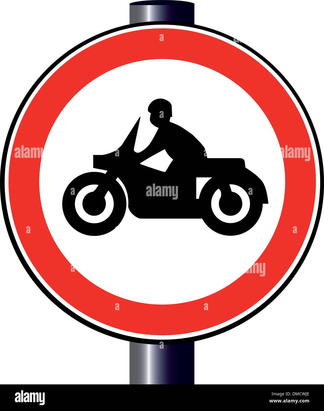 Panneau de circulation moto Illustration de Vecteur