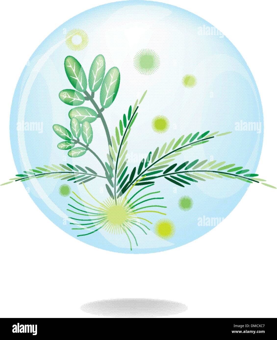 Un Eco Friendly Vert bouton de la conservation de l'environnement Illustration de Vecteur