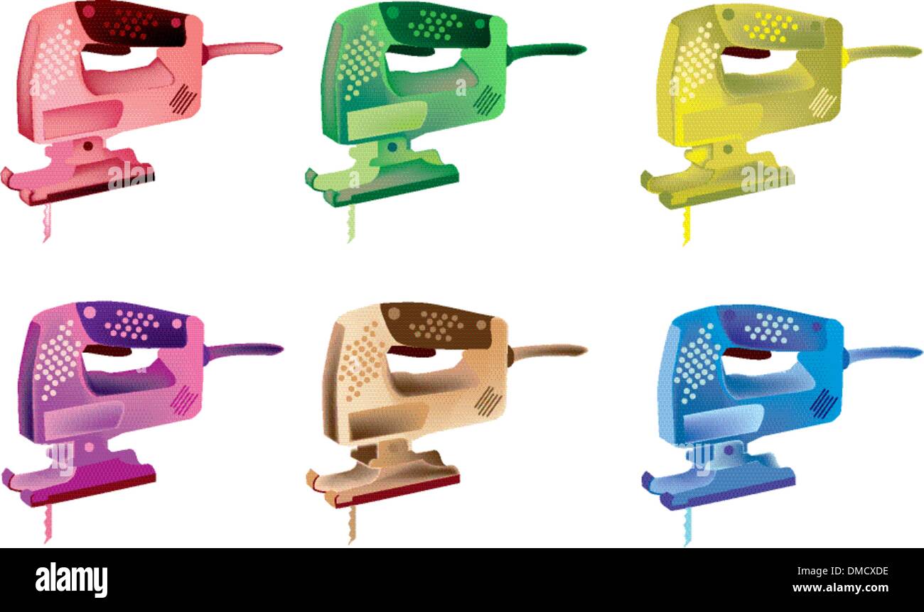 Illustration colorée ensemble d'icônes d'alimentation Jigsaw Illustration de Vecteur