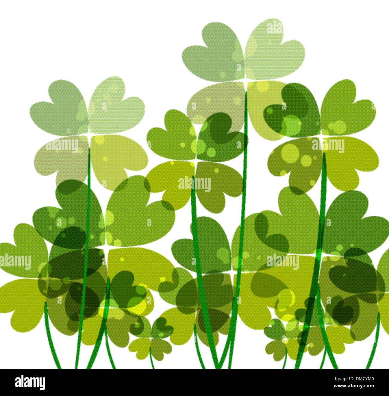 La transparence vert trèfles Illustration de Vecteur