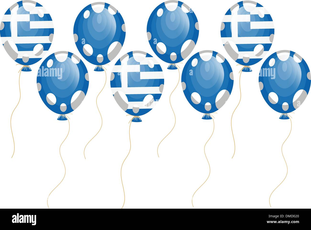 De ballon drapeau grec Illustration de Vecteur