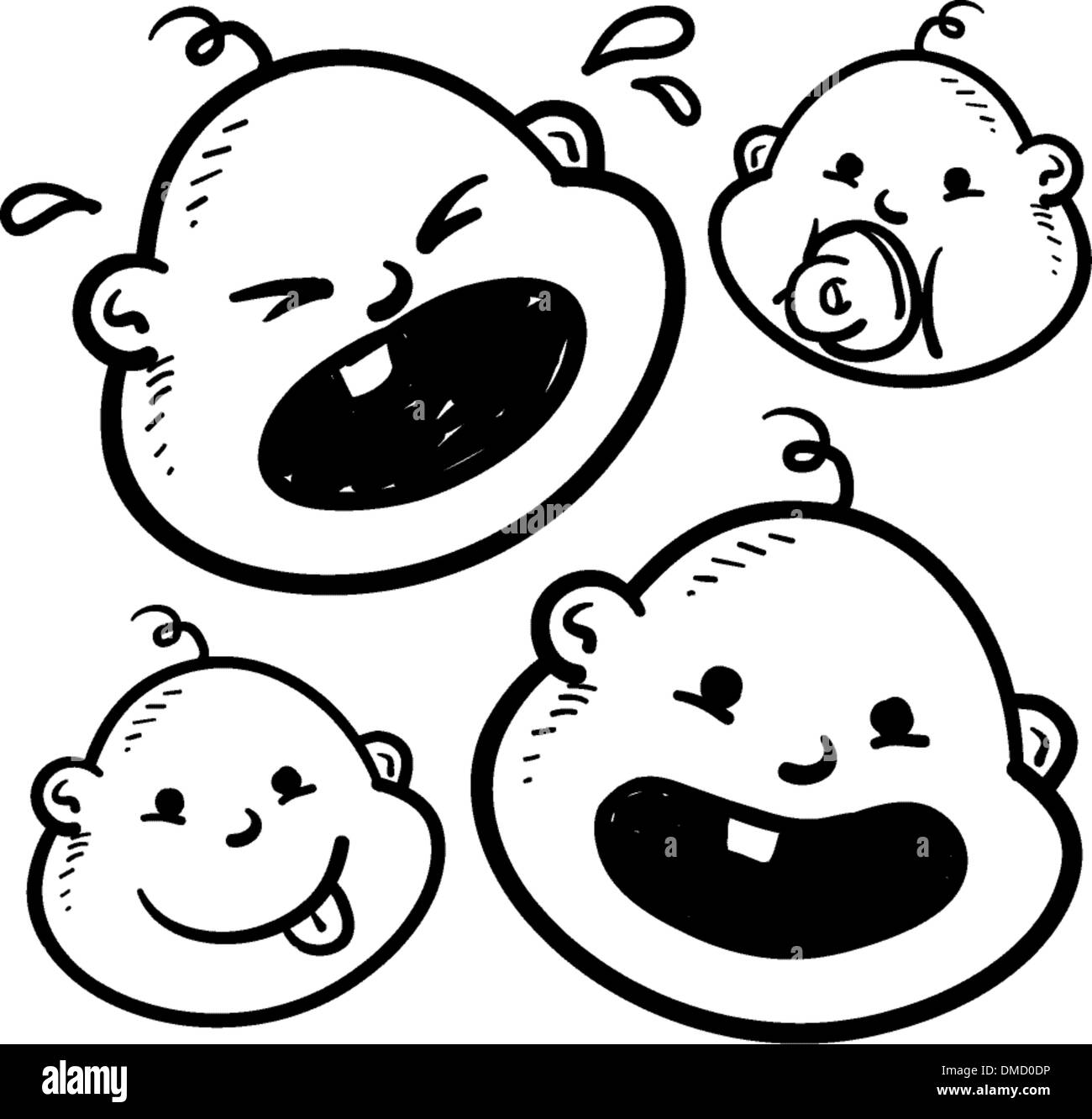 Assortiment bébé sketch Illustration de Vecteur