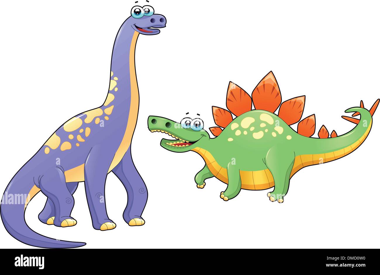 Drôle De Couple De Dinosaures Vecteurs Et Illustration