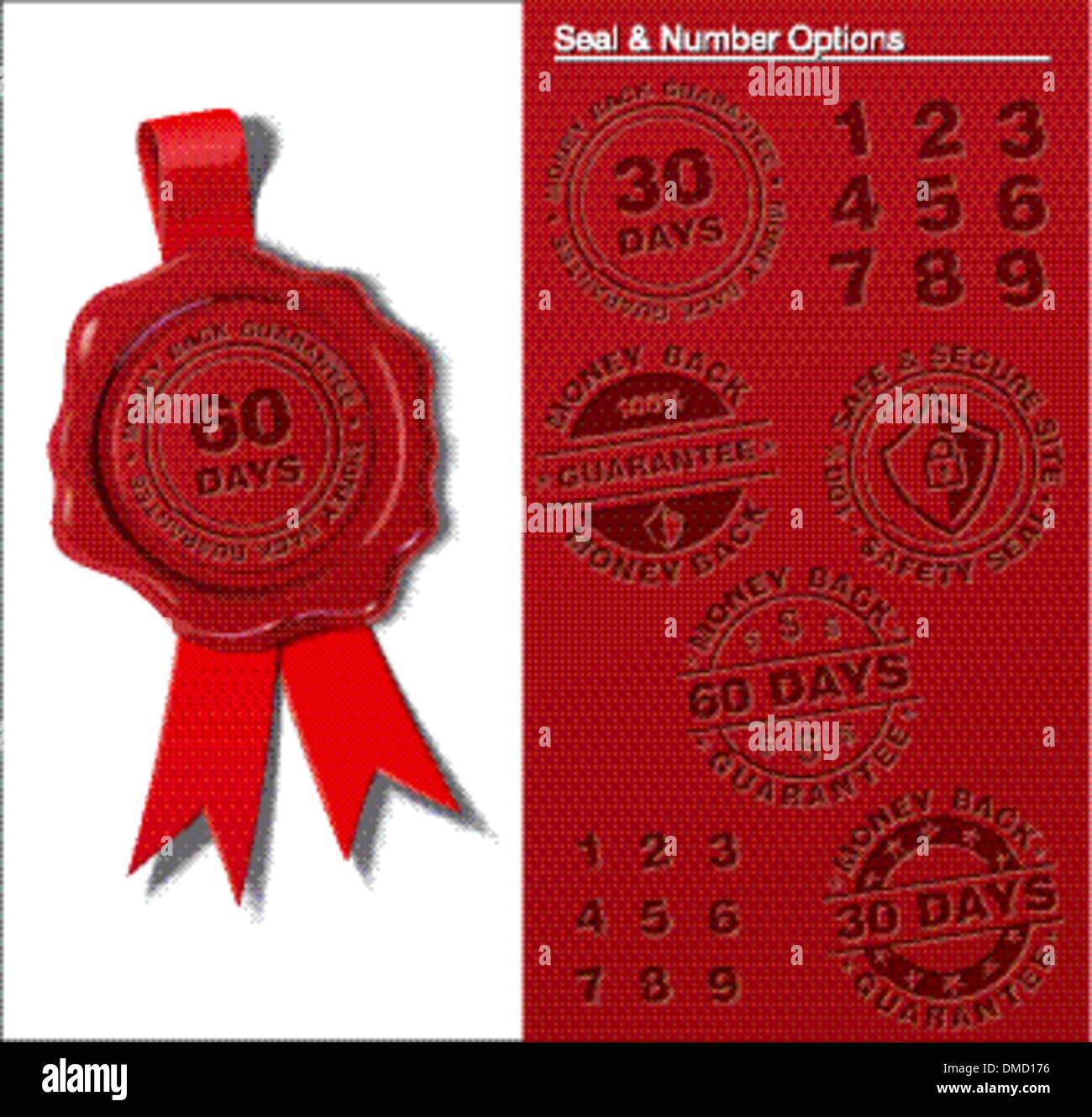 Bouclier de cire - garantie de dos d'argent Illustration de Vecteur