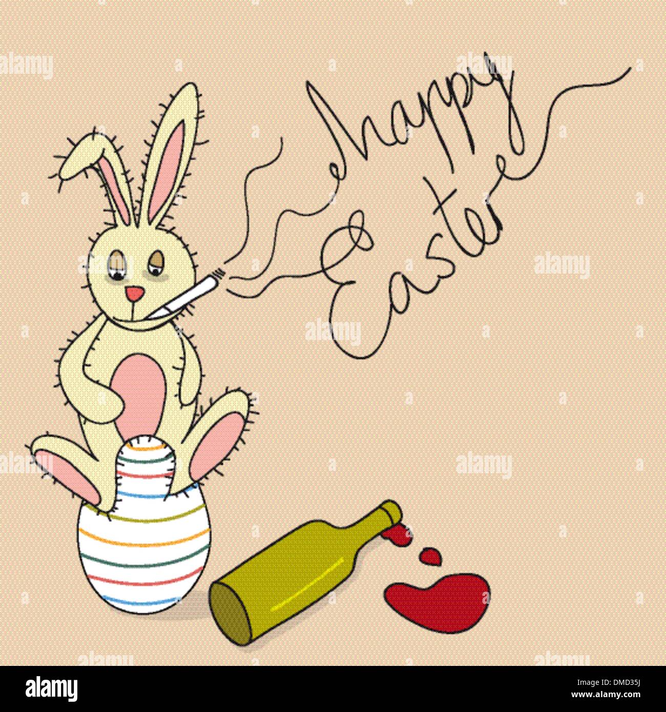 L'humour Happy Easter Bunny Illustration de Vecteur