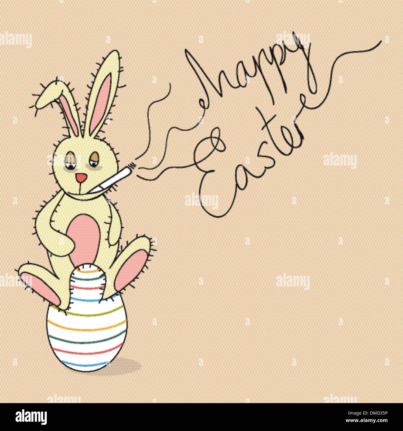 L'humour Happy Easter Bunny Illustration de Vecteur