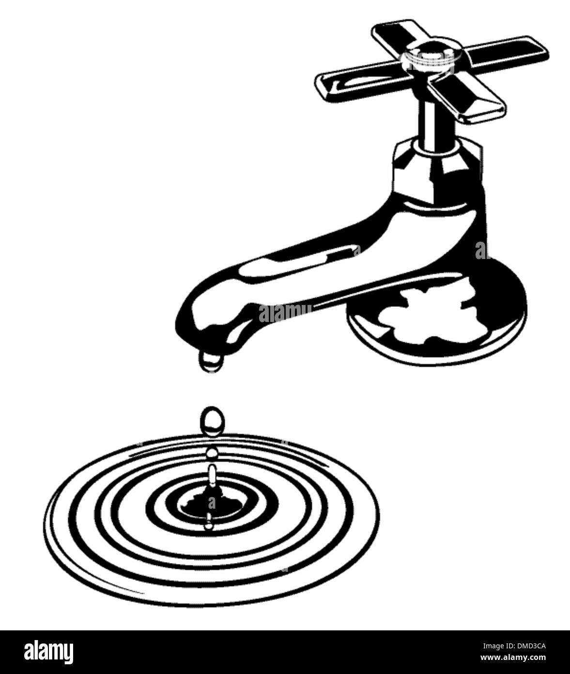 Un robinet d'eau Illustration de Vecteur