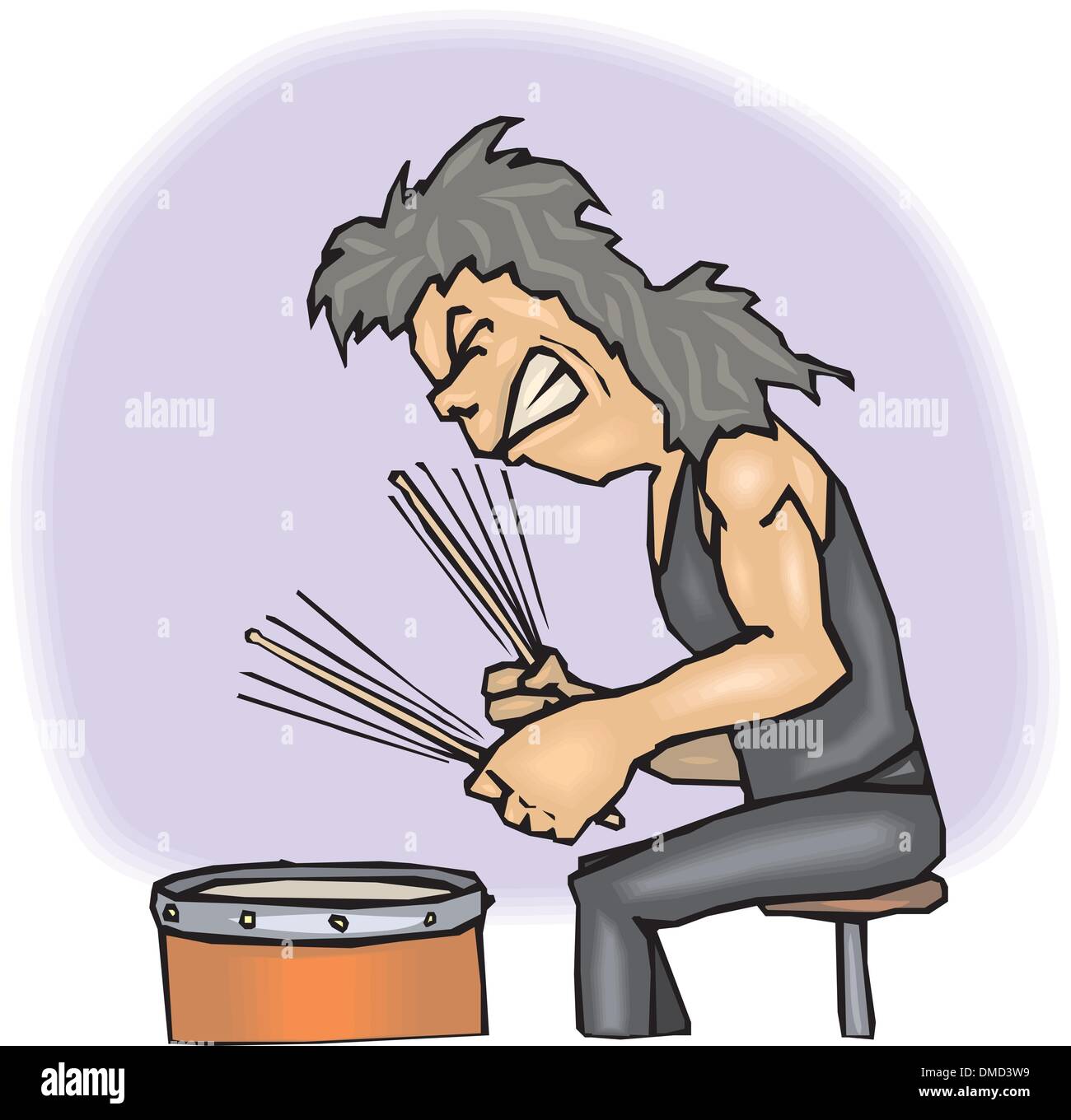 Batteur Illustration de Vecteur