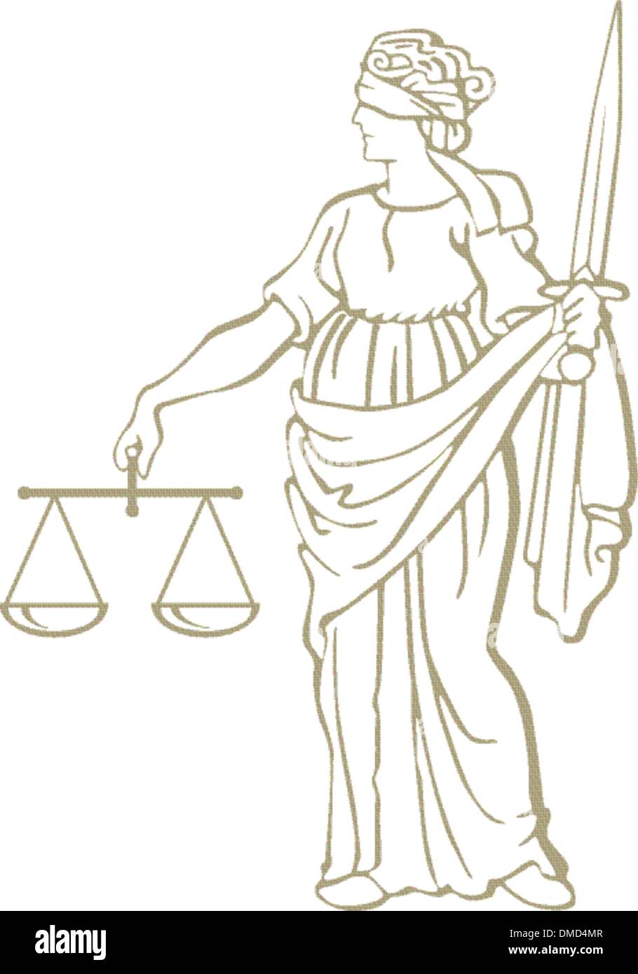 statue de la justice Illustration de Vecteur