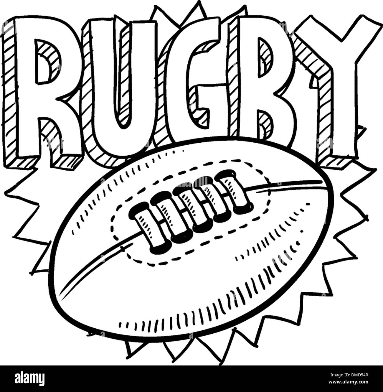 Croquis de rugby Illustration de Vecteur