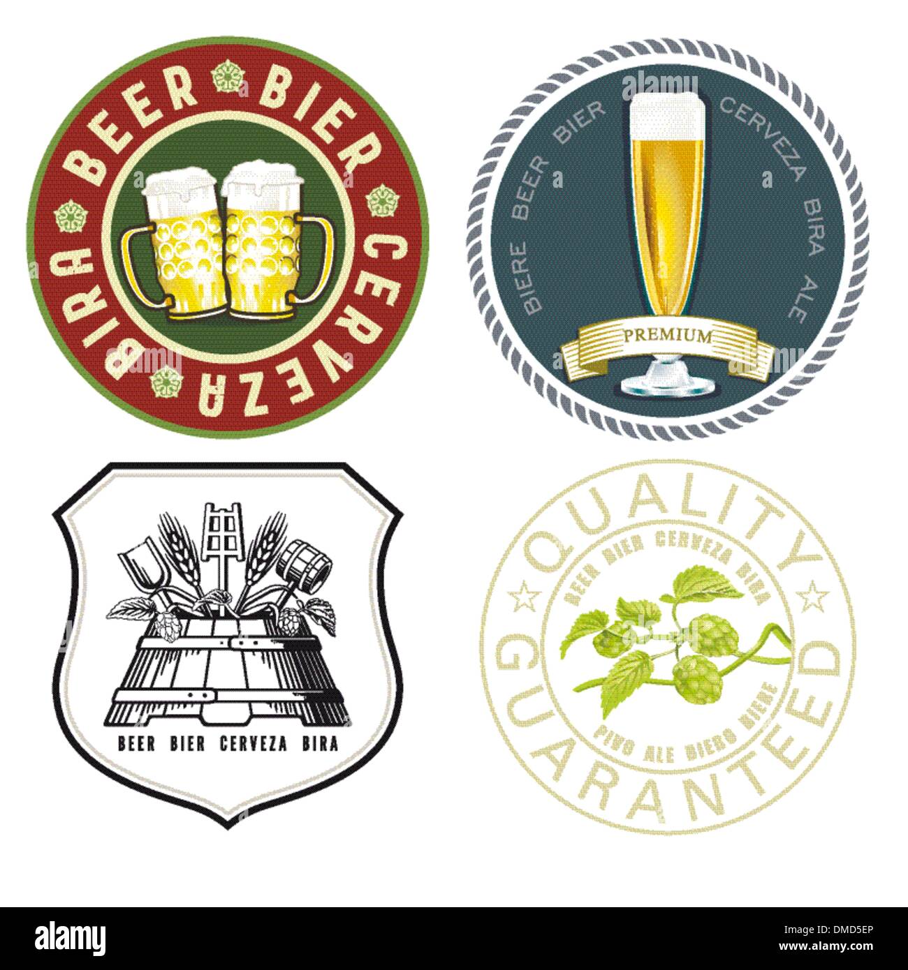 emblème de la bière Illustration de Vecteur