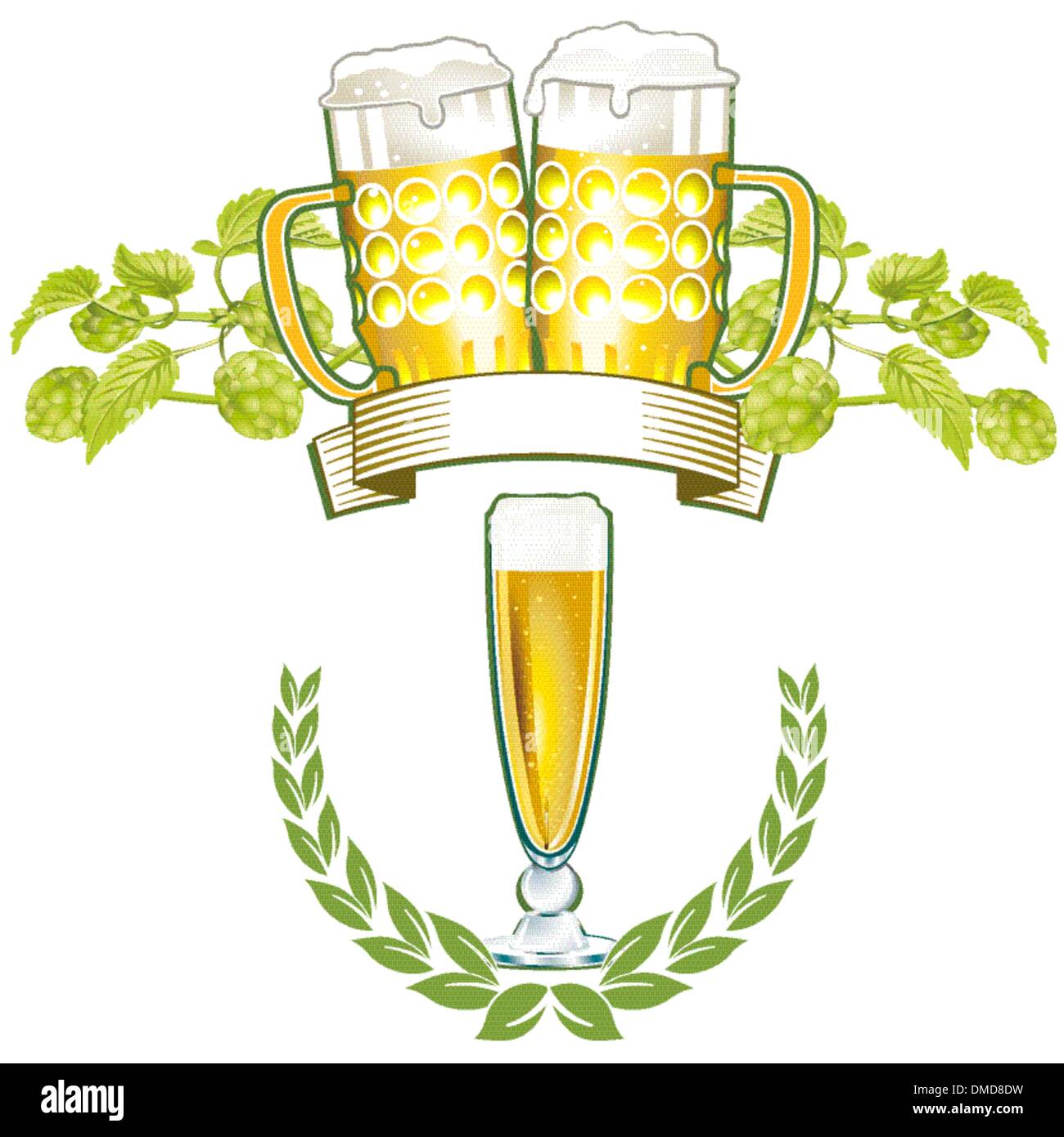 Marque de bière Illustration de Vecteur