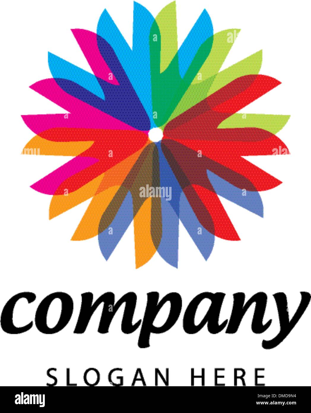 Logo fleurs spectrale Illustration de Vecteur